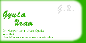 gyula uram business card